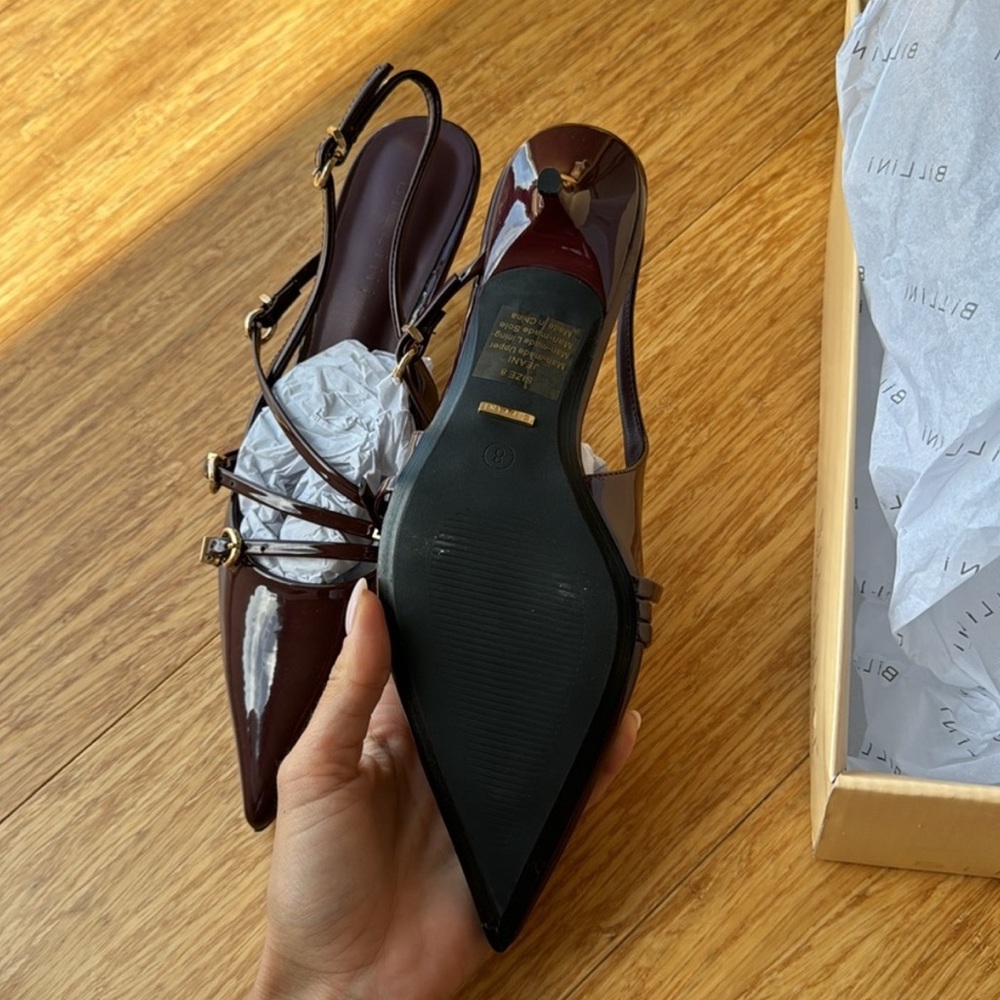 Billini Burgundy Wine Strappy Heels - Picture 4 of 4